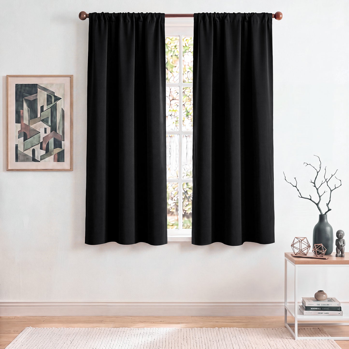 TOPICK Blackout Curtains for Bedroom Thermal Insulated Drapes for Living Room Home Office Rod Pocket Curtains Set of 2 Panels Each