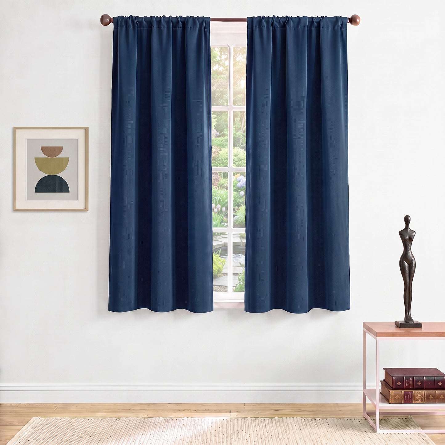 TOPICK Blackout Curtains for Bedroom Thermal Insulated Drapes for Living Room Home Office Rod Pocket Curtains Set of 2 Panels Each
