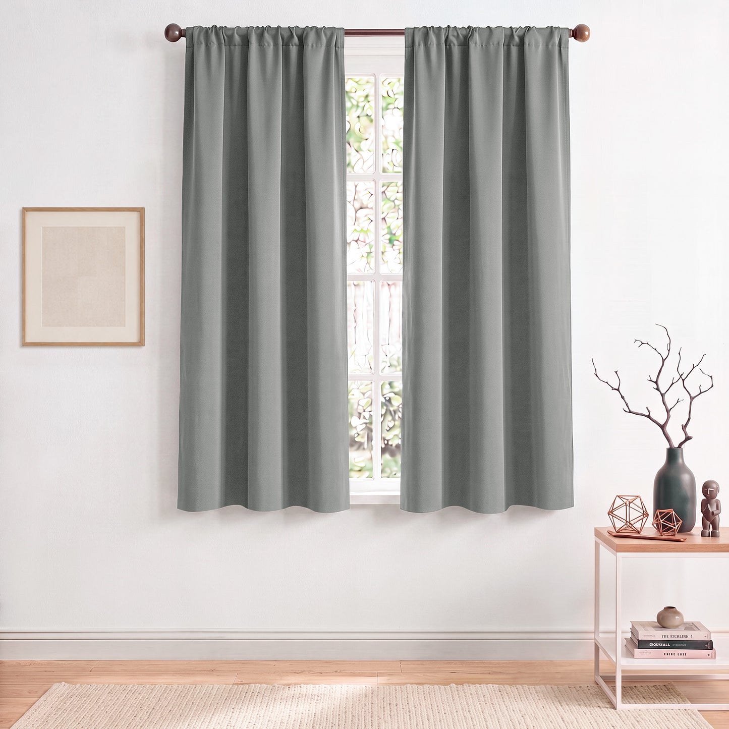 TOPICK Blackout Curtains for Bedroom Thermal Insulated Drapes for Living Room Home Office Rod Pocket Curtains Set of 2 Panels Each