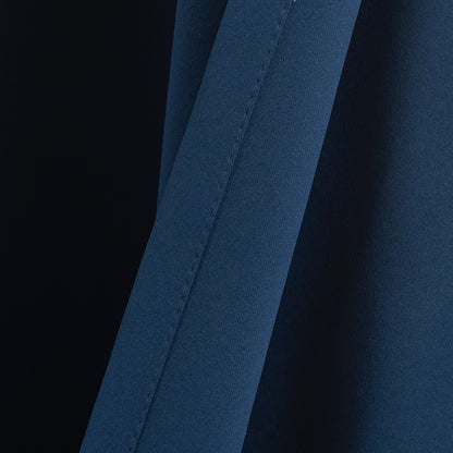 TOPICK Blackout Curtains for Living Room, Pencil Pleat Thermal Currtains for Bedroom, Room Darkening Drapes, Navy Blue, W 55" x L 63" (2 Panels)